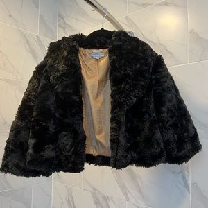 mac & jac Crop Faux Fur Jacket